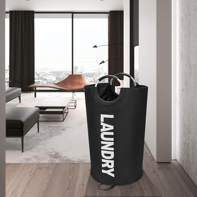 125L X-Large Laundry Basket, Freestanding Tall Clothes Hamper, Collapsible - Image 7