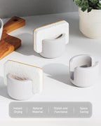 Diatomite Sponge Holder for Kitchen Sink, Quick Dry Diatomaceous Earth Compact - Image 3