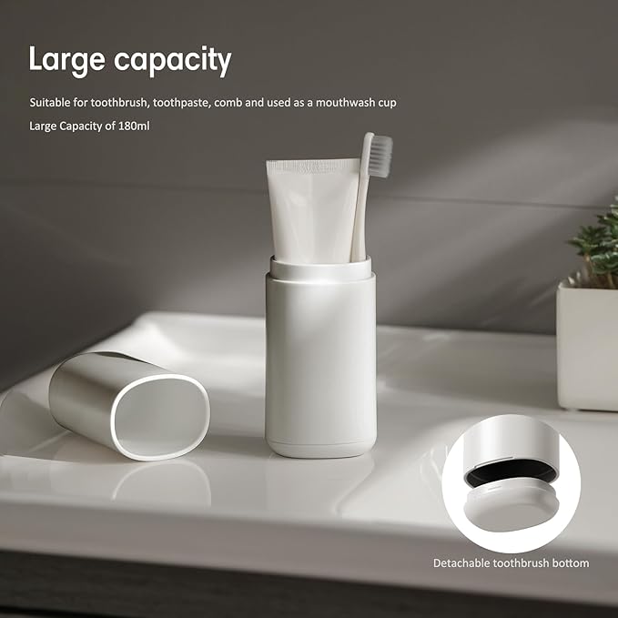 BALUCA Travel Toothbrush Case, Portable Tooth Brush Holder and Toothpaste Cover - Image 2