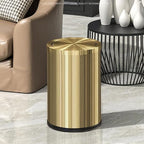 9L/2.4Gal Gold Trash Can, Brass Bathroom Garbae Can - Image 2