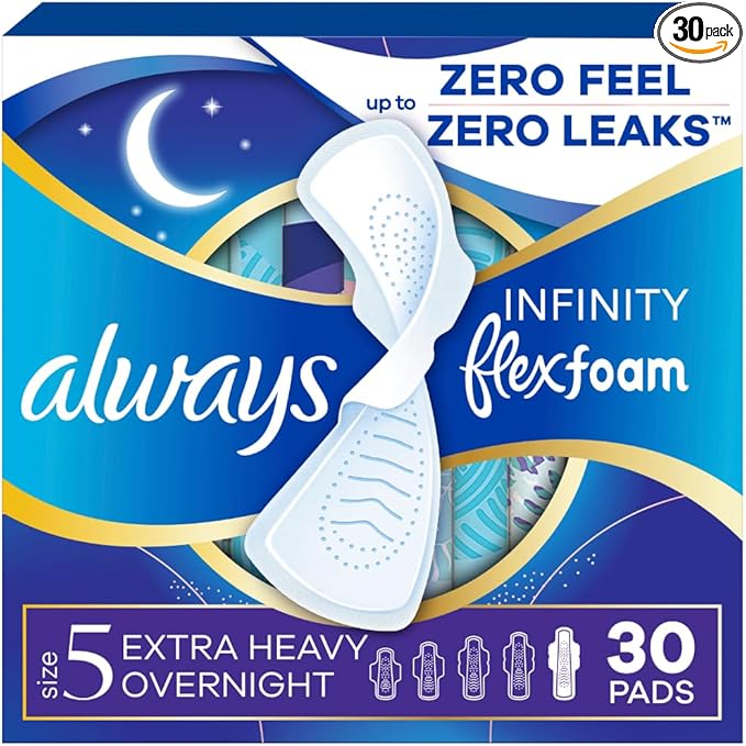 Always Infinity Feminine Pads for Women, Flexfoam Pads by Always