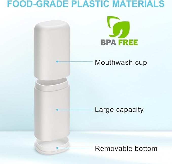 Travel Toothbrush and Toothpaste Case, Portable Tooth Brush Holder, Large White - Image 4