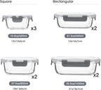 18 Pieces Glass Food Storage Containers - Image 2