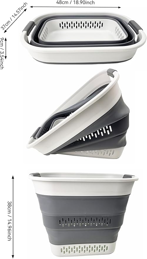 SAMMART 40L Collapsible Plastic Laundry Basket - Image 7
