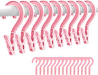 24pcs Laundry Hooks Clip Plastic Clothes Hangers Pins Super Strong Hanger Clips by Sermuok