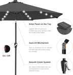 ABCCANOPY 10FT Durable Solar Led Patio Umbrellas with 32LED Lights (Dark Gray) - Image 6