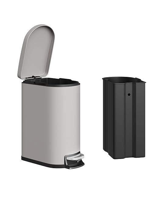 Garvee 2.6 gal / 10 L Metal Bathroom Trash Can - Image 7