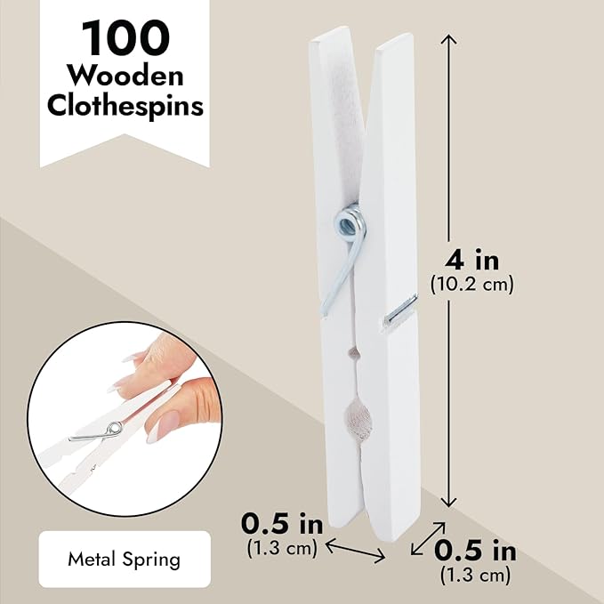 Juvale Wooden Clothespins - Image 5