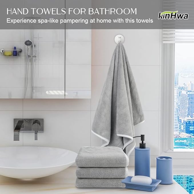 KinHwa Microfiber Hand Towels Ultra Soft Hand Towels - Image 5
