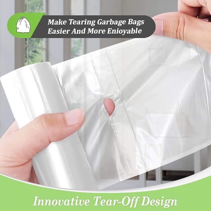 1 Gallon 110 Counts Strong Trash Bags Garbage Bags by Teivio, Bin Liners - Image 4