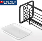 HULISEN Kitchen Sink Sponge Holder, 304 Stainless Steel Kitchen Soap Dispenser - Image 7