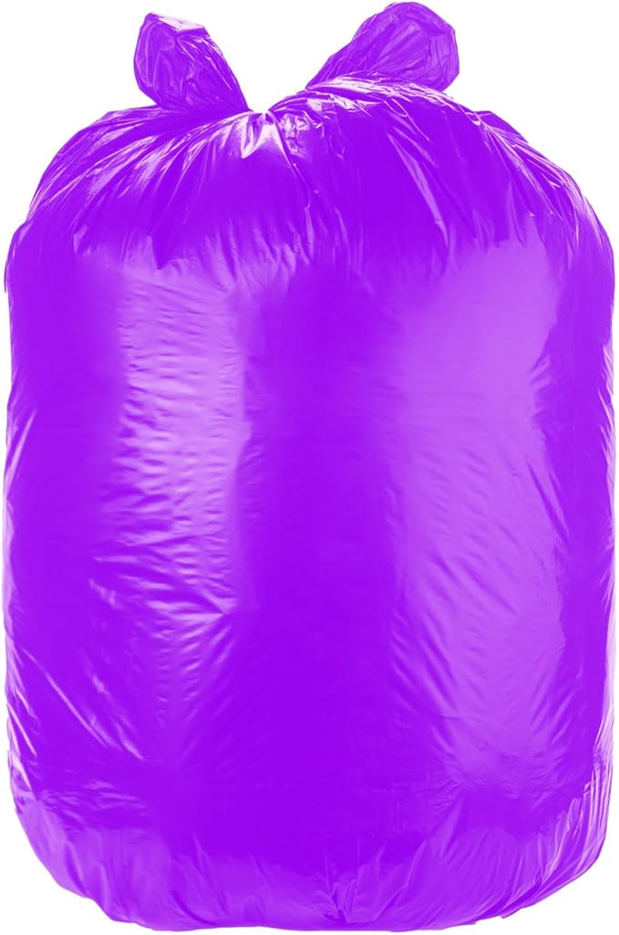 Ultrasac Heavy Duty 55 Gallon Purple Trash Bags - Image 2