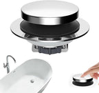 Hibbent 3 in 1 Metal Bathtub Drain Stopper, Universal Pop Up Tub Stopper by Hibbent