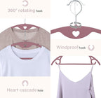 IEOKE Velvet Hangers 50 Pack: Felt Clothes Hangers Heavy Duty Shirt Sweater - Image 4