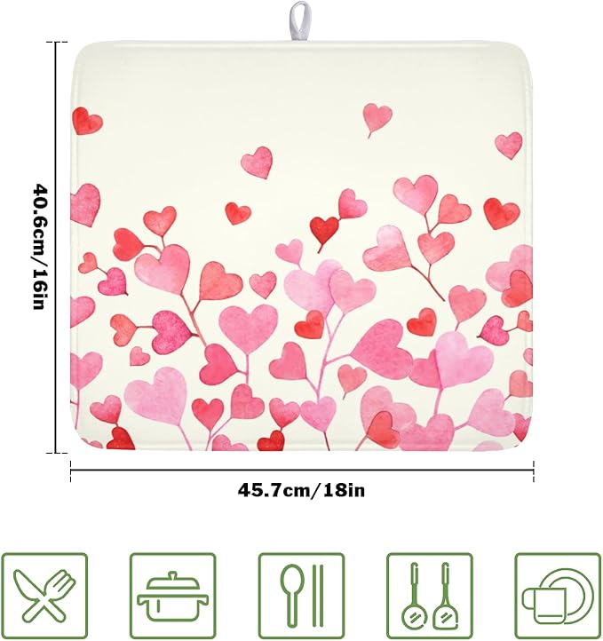Valentine's Day Dish Drying Mat - Image 2