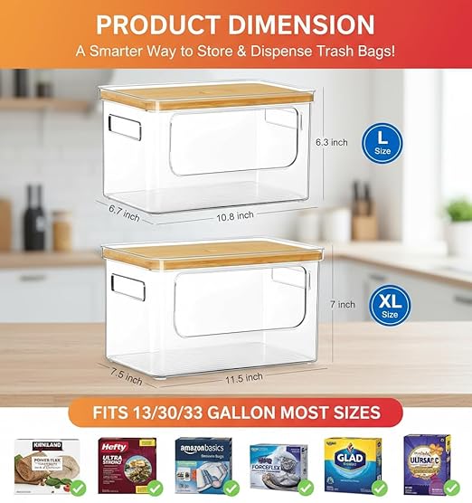 2 Pack Stackable Trash Bag Dispenser - Image 2