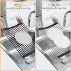 LEMIKKLE Roll Up Dish Drying Rack 17" x 13", Over The Sink Dish Drainer Rack - Image 5