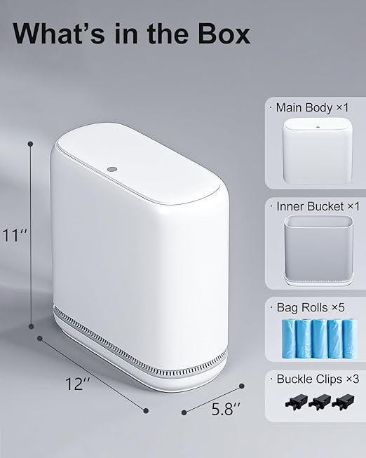 3 Gallon Slim Small Bathroom Trash Can - Image 7