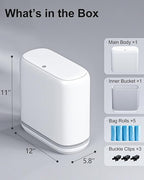 3 Gallon Slim Small Bathroom Trash Can - Image 7
