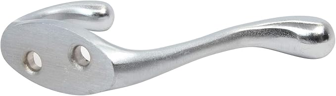 Rok Hardware Heavy Duty Dual Coat Hook, Brushed Chrome, 10 Pack ROKCH101BCH - Image 4