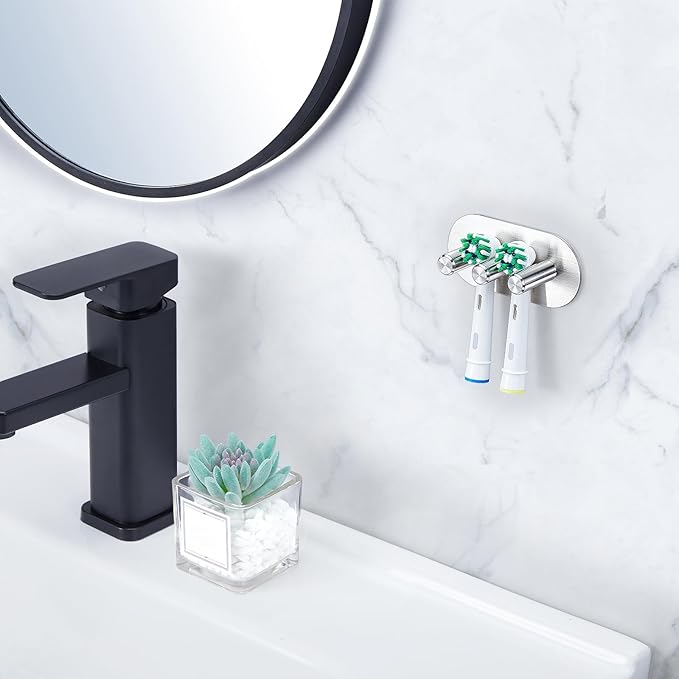 Electric Toothbrush Head Holder, Toothbrush Holders Wall Mounted, Adhesive - Image 3