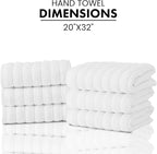 Classic Turkish Towels CTT Premium 6 Piece Hand Towels Set, 100% Turkish Cotton - Image 5