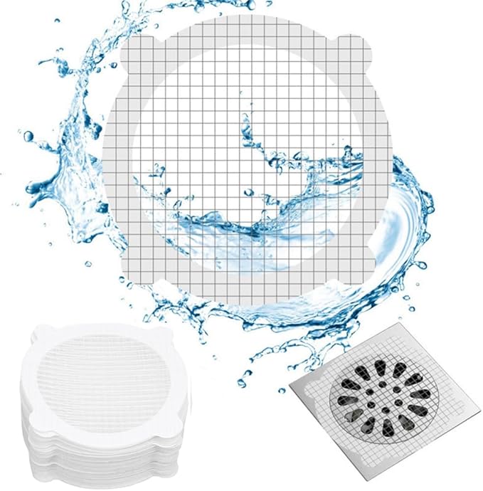 48Pack-Disposable Shower Drain Hair Catcher Mesh Stickers by Unknown