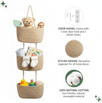 Over the Door Organizer, 3-Tier Hanging Storage Basket - Image 4