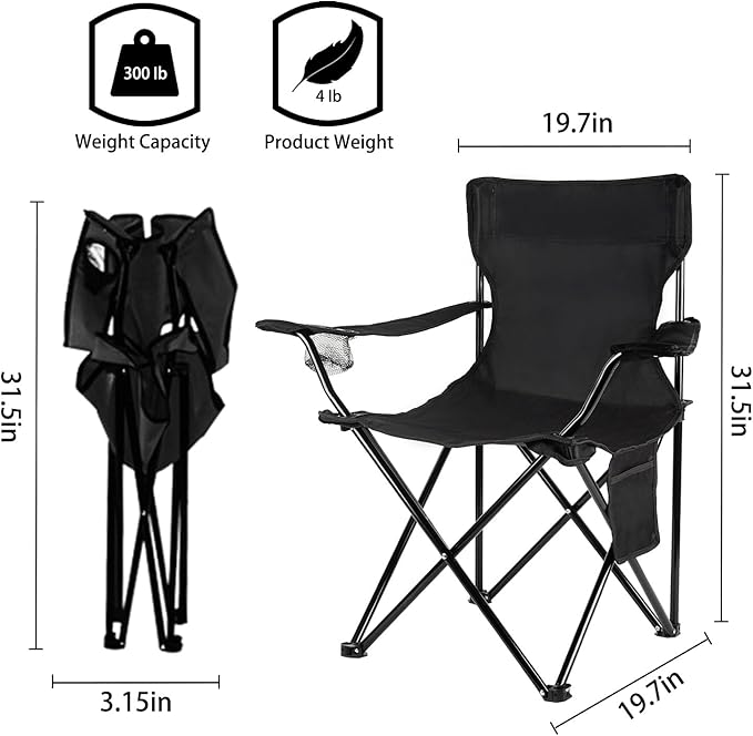 Damei century Folding Camping Chairs- Lightweight, Portable Chair for Beach, Lawn, Outdoor Sports - Image 3