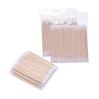 1000pcs Double Side Wood Cotton Swab Microbrush Eyelash Sticks Cleaning Swabs - Image 4