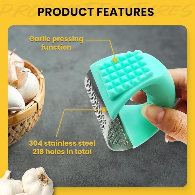 Stainless Steel Garlic Press Rocker Set, Garlic Press Rocker Stainless Steel - Image 5