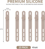 Oligei 25 Pcs Silicone Cable Ties, Cable Ties Reusable, High Elasticity Cord - Image 2