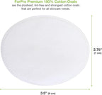 ForPro Premium 100% Cotton Ovals, Ultra-Plush Extra-Absorbent Lint-Free 3" - Image 3
