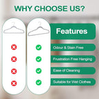 Plastic Coat Hangers 50-Pack, Space Saving Closet Hangers - Image 5