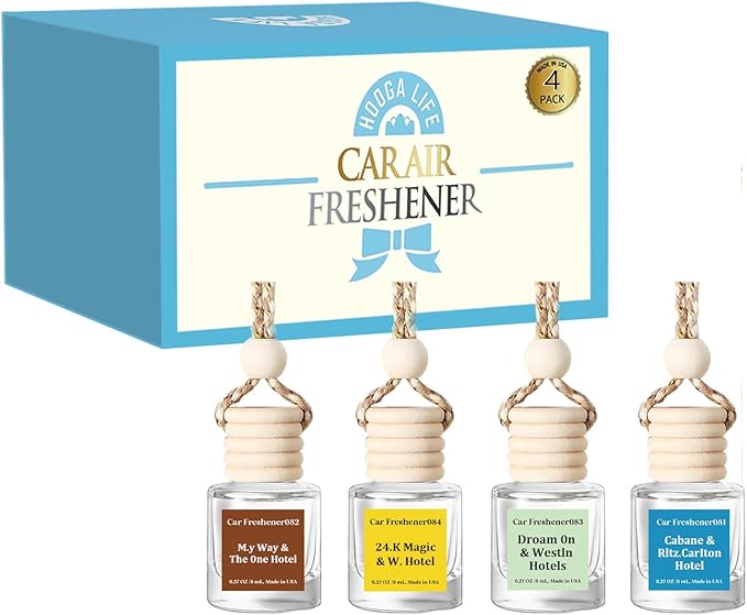HoogaLife Car Air Freshener Diffuser 4 Pack Hanging Car Freshener - Image 5