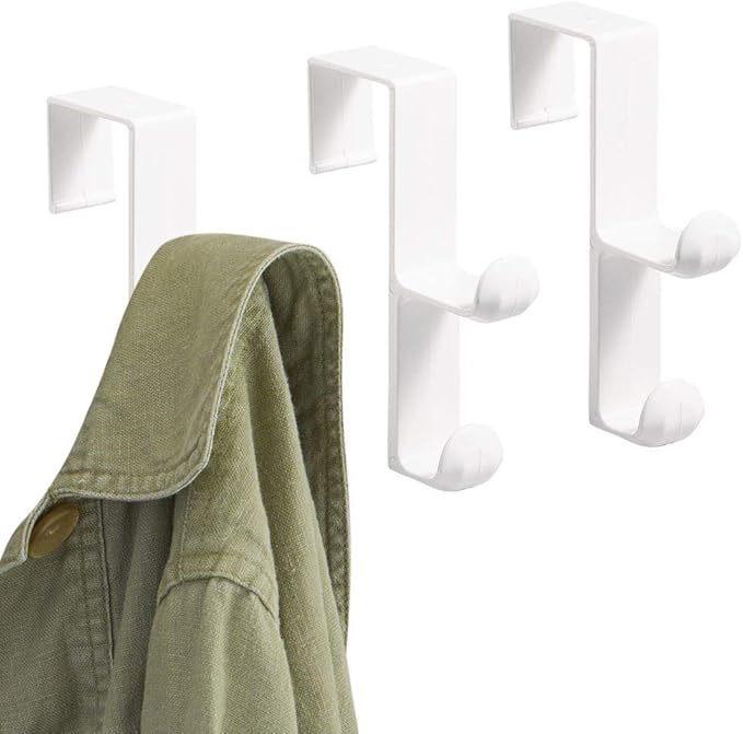 iDesign Over The Door Plastic Dual Hook Hanger by iDesign