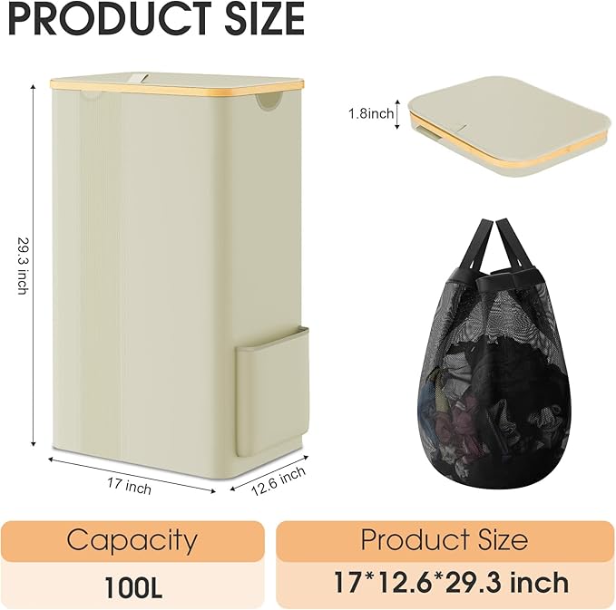 Laundry Basket Clothes Hamper - Image 2