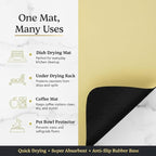 Dish Drying Mat Super Absorbent – 16" x 18" Coffee Mat - Image 6