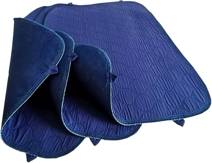 Pack of 3 Small Quilted Underpad 18"X24" Reusable Incontinence Bed Pads by Careboree