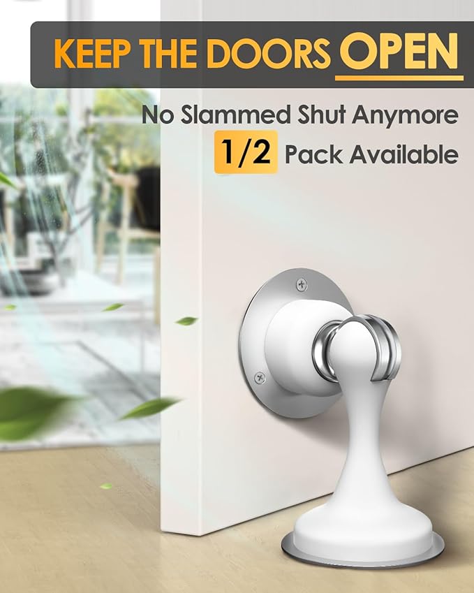 Magnetic Door Stoppers 2 Pack, Door Stops - Image 2