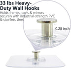 20 Pcs Heavy Duty Adhesive Picture Hooks – 33 lbs Load No-Nail Wall Hangers - Image 3