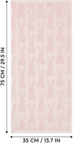 Artoid Mode 1 Pc Pink 3D Rabbit Jacquard Easter Hand Towels - Image 8