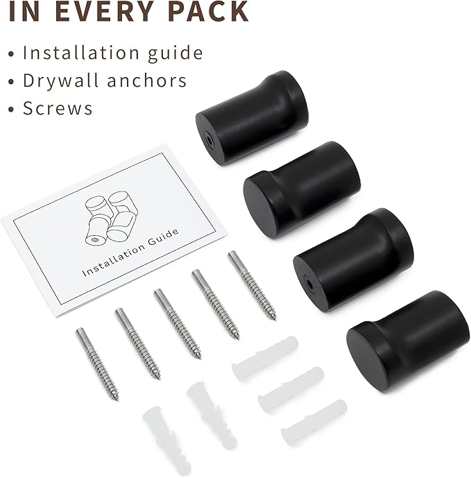 Wooden Black Wall Hooks - Image 5