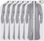 Garment Bag Covers 24''X54'' Lightweight White PEVA Breathable Bags by UOUEHRA