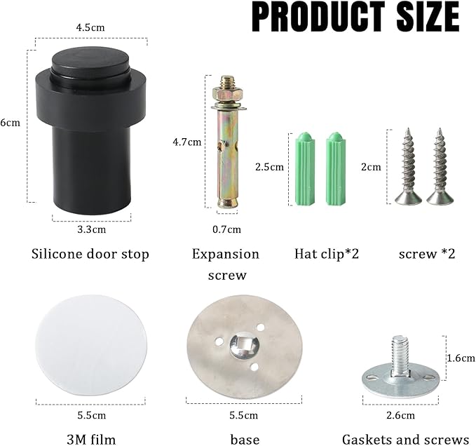 10 Pack Black Door Stoppers - Image 4