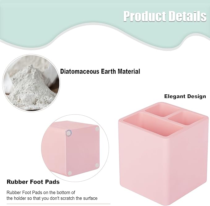 Diatomite Toothbrush Holders for Bathrooms, Electric Toothbrush and Toothpaste - Image 4