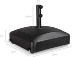 Best Choice Products 123lb Capacity Fillable Mobile Umbrella Base Heavy Duty Market Stand for Patio, Deck, Poolside w/ 4 Wheels, 2 Locks, 2 Knobs, Wind-Resistant Design - Black - Image 7
