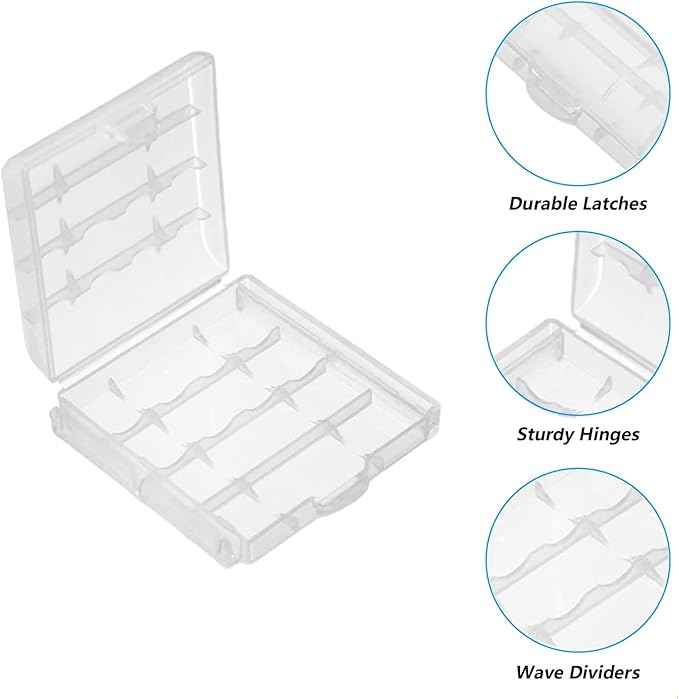 6pcs AAA Battery Storage Case Holder Box AA Battery Storage Case - Image 2