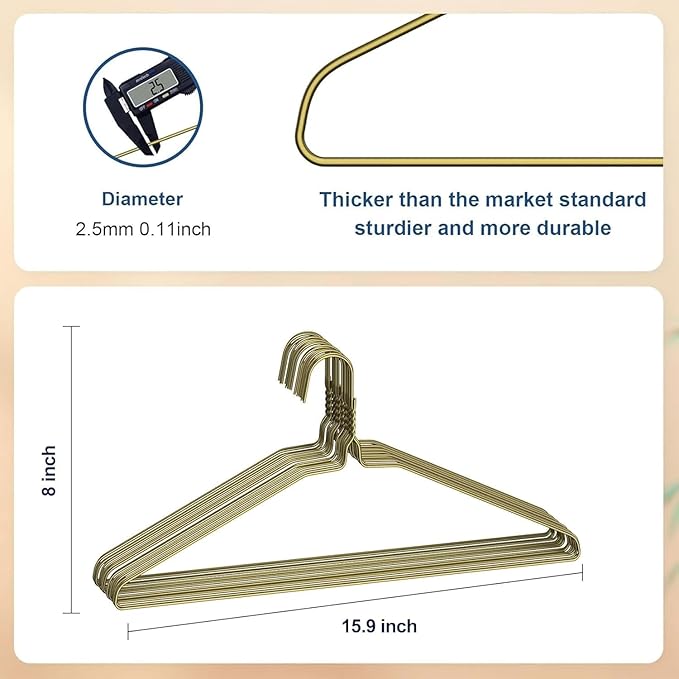 SPECILITE Wire Metal Clothes Hangers Bulk 50 Pack - Image 2