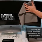 Microfiber Wholesale Premium TV Screen Cleaning Cloth Black | 14”x14” | 3pk | - Image 3